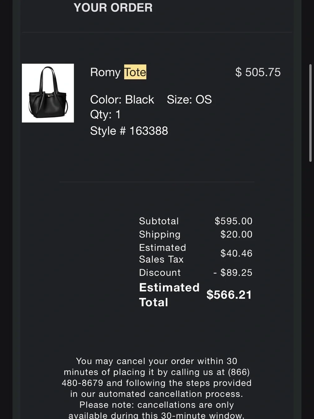 Tory Burch Romy Tote Black Leather Tote with Gold Logo Accent